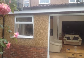 Single storey extension by builders in Chesterfield