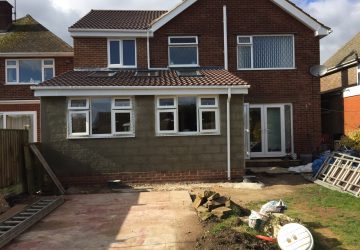 2 storey extension by builders in Chesterfield