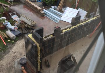 2 storey extension by builders in Chesterfield