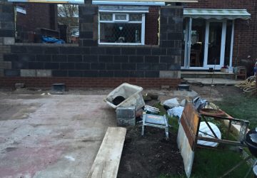 2 storey extension by builders in Chesterfield