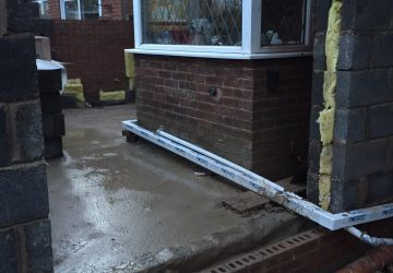 2 storey extension by builders in Chesterfield