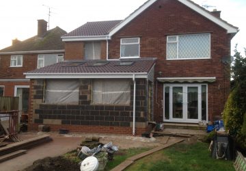 2 storey extension by builders in Chesterfield